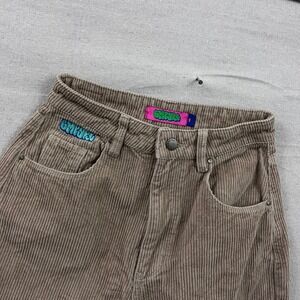 Empyre Tori Corduroy Pants Womens Size 1 Tan High Waisted Straight Leg Skater